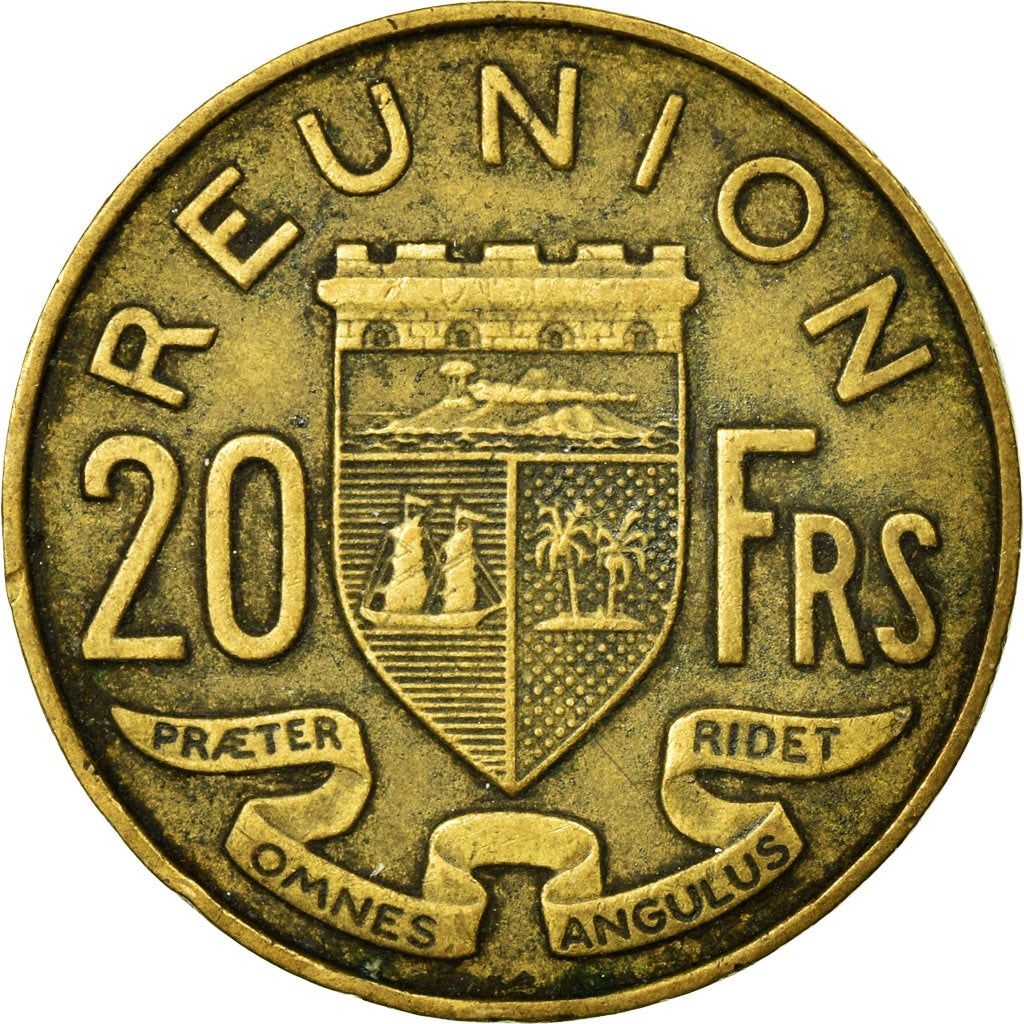 Coin, Réunion, 20 Francs, 1955, EF(40-45), Aluminum-Bronze, KM:11