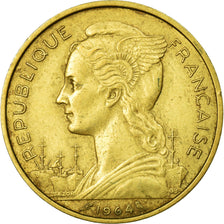Coin, Réunion, 20 Francs, 1964, EF(40-45), Aluminum-Bronze, KM:11