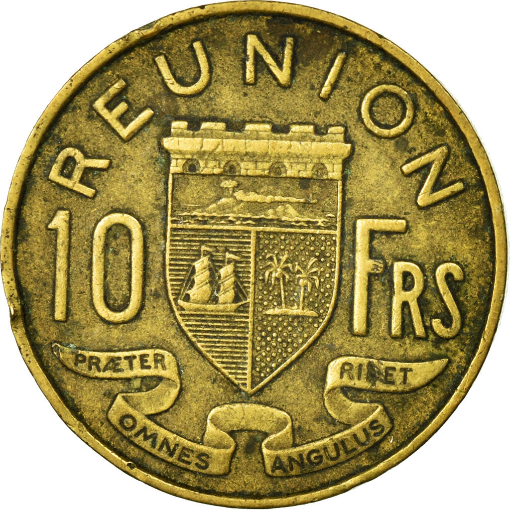 Coin, Réunion, 10 Francs, 1955, VF(30-35), Aluminum-Bronze, KM:10