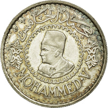 Coin, Morocco, Mohammed V, 500 Francs, 1956/AH1376, Paris, EF(40-45), Silver