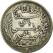 Coin, Tunisia, Muhammad al-Nasir Bey, 50 Centimes, 1912/AH1330, Paris