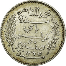 Coin, Tunisia, Muhammad al-Nasir Bey, 50 Centimes, 1917/AH1335, Paris
