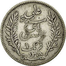 Monnaie, Tunisie, Ali Bey, Franc, 1892/AH1309, Paris, TB+, Argent, KM:224