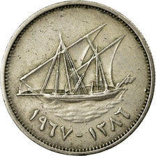 Coin, Kuwait, Jabir Ibn Ahmad, 20 Fils, 1967/AH1386, EF(40-45), Copper-nickel