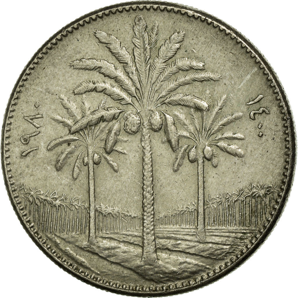 Coin, Iraq, 50 Fils, 1980, EF(40-45), Copper-nickel, KM:128