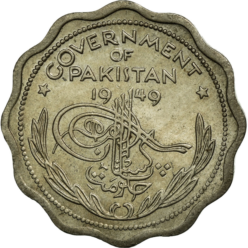 Coin, Pakistan, Anna, 1949, EF(40-45), Copper-nickel, KM:3