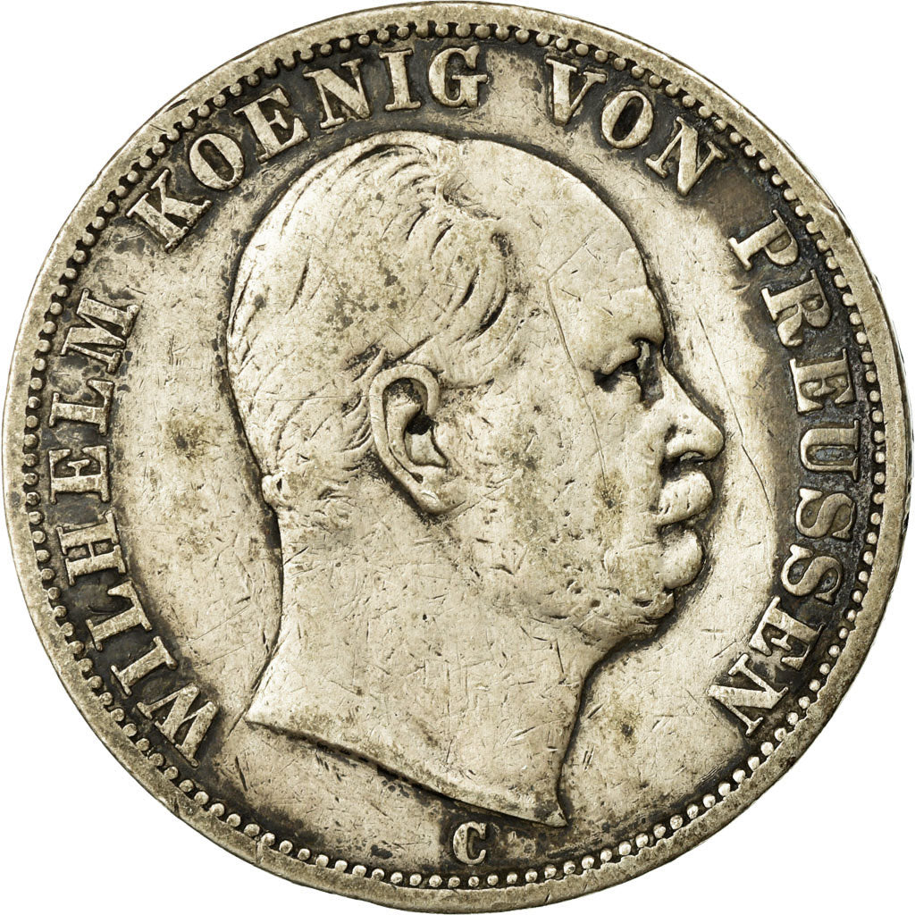 Coin, German States, PRUSSIA, Wilhelm I, Thaler, 1867, Frankfurt, VF(30-35)