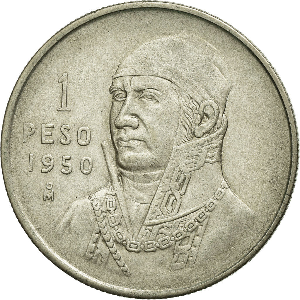 Coin, Mexico, Peso, 1950, Mexico City, EF(40-45), Silver, KM:457