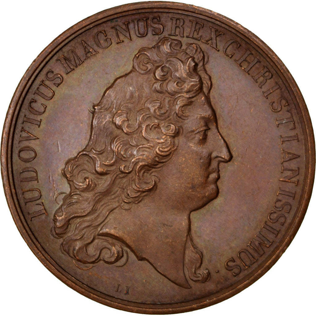 Francja, Medal, Ludwik XIV, Polityka, społeczeństwo, wojna, Mauger, AU(55-58)