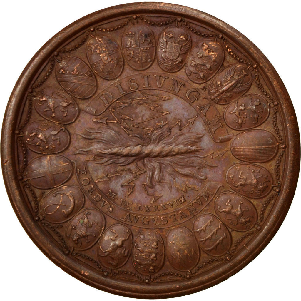 Francja, Medal, Ludwik XIV, Polityka, społeczeństwo, wojna, Mauger, AU(55-58)