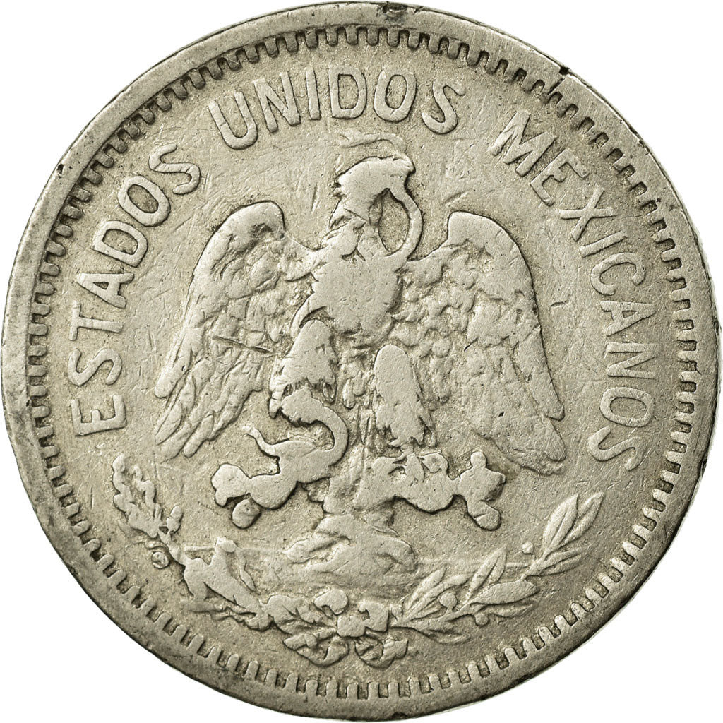 Moneda, México, 5 Centavos, 1910, Mexico City, MBC, Níquel, KM:421