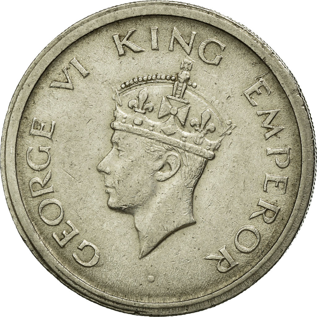 Coin, INDIA-BRITISH, George VI, Rupee, 1947, EF(40-45), Nickel, KM:559
