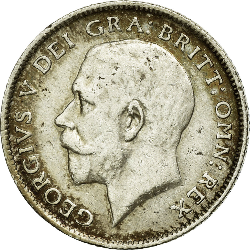 Coin, Great Britain, George V, 6 Pence, 1914, VF(30-35), Silver, KM:815