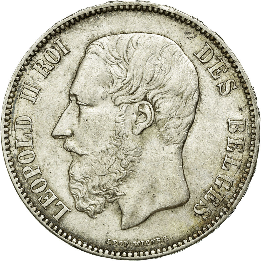 Coin, Belgium, Leopold II, 5 Francs, 5 Frank, 1870, EF(40-45), Silver, KM:24