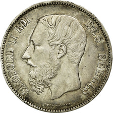 Coin, Belgium, Leopold II, 5 Francs, 5 Frank, 1871, EF(40-45), Silver, KM:24