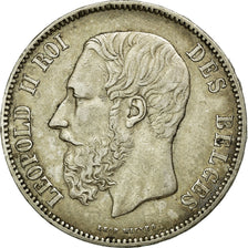 Coin, Belgium, Leopold II, 5 Francs, 5 Frank, 1869, EF(40-45), Silver, KM:24