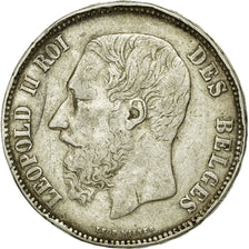 Coin, Belgium, Leopold II, 5 Francs, 5 Frank, 1868, VF(30-35), Silver, KM:24