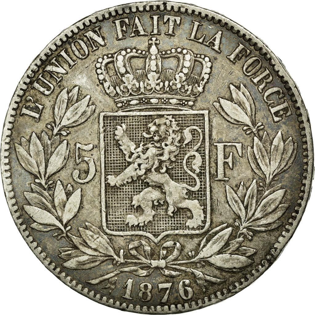 Coin, Belgium, Leopold II, 5 Francs, 5 Frank, 1868, VF(30-35), Silver, KM:24