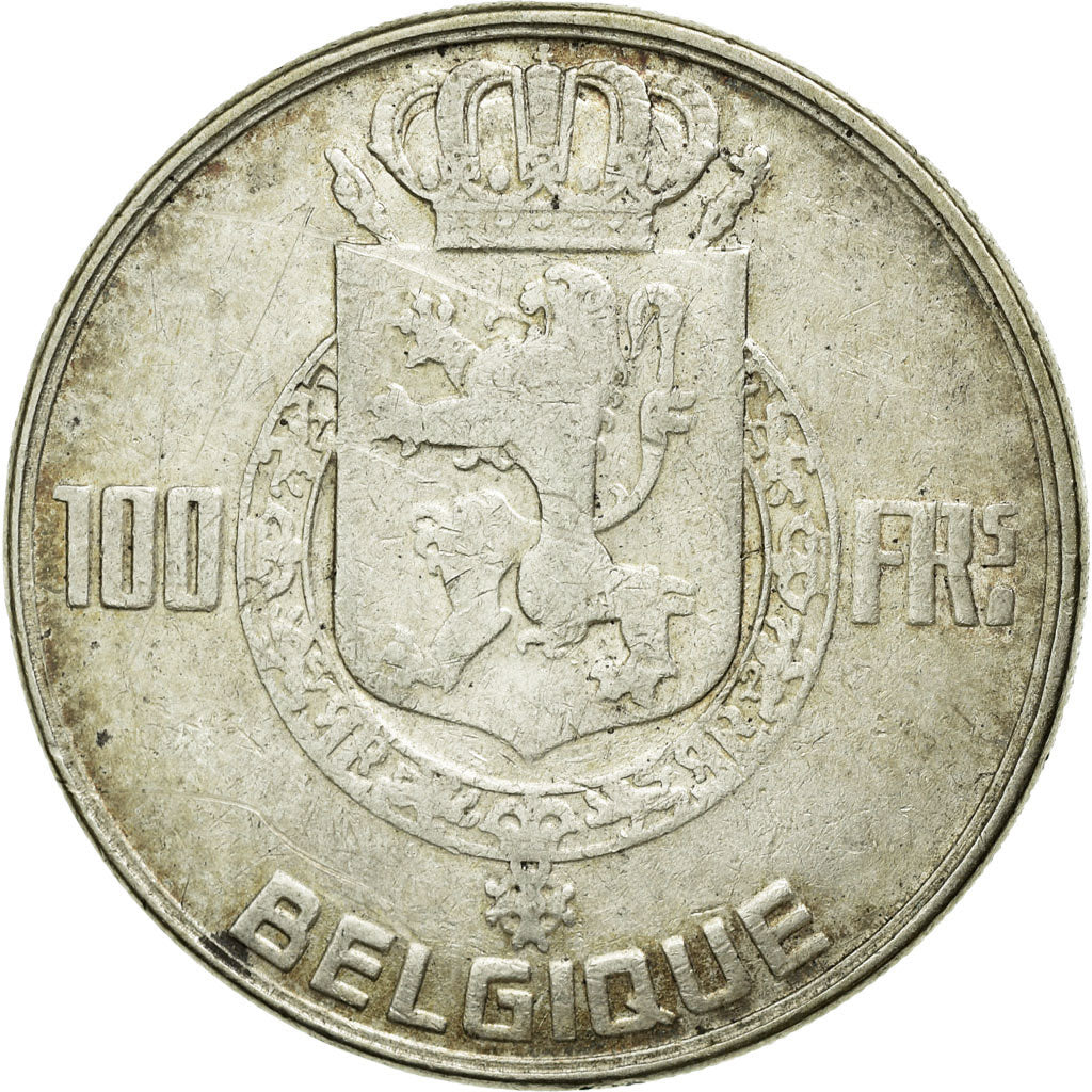 Moneta, Belgio, 100 Francs, 100 Frank, 1950, BB, Argento, KM:138.1