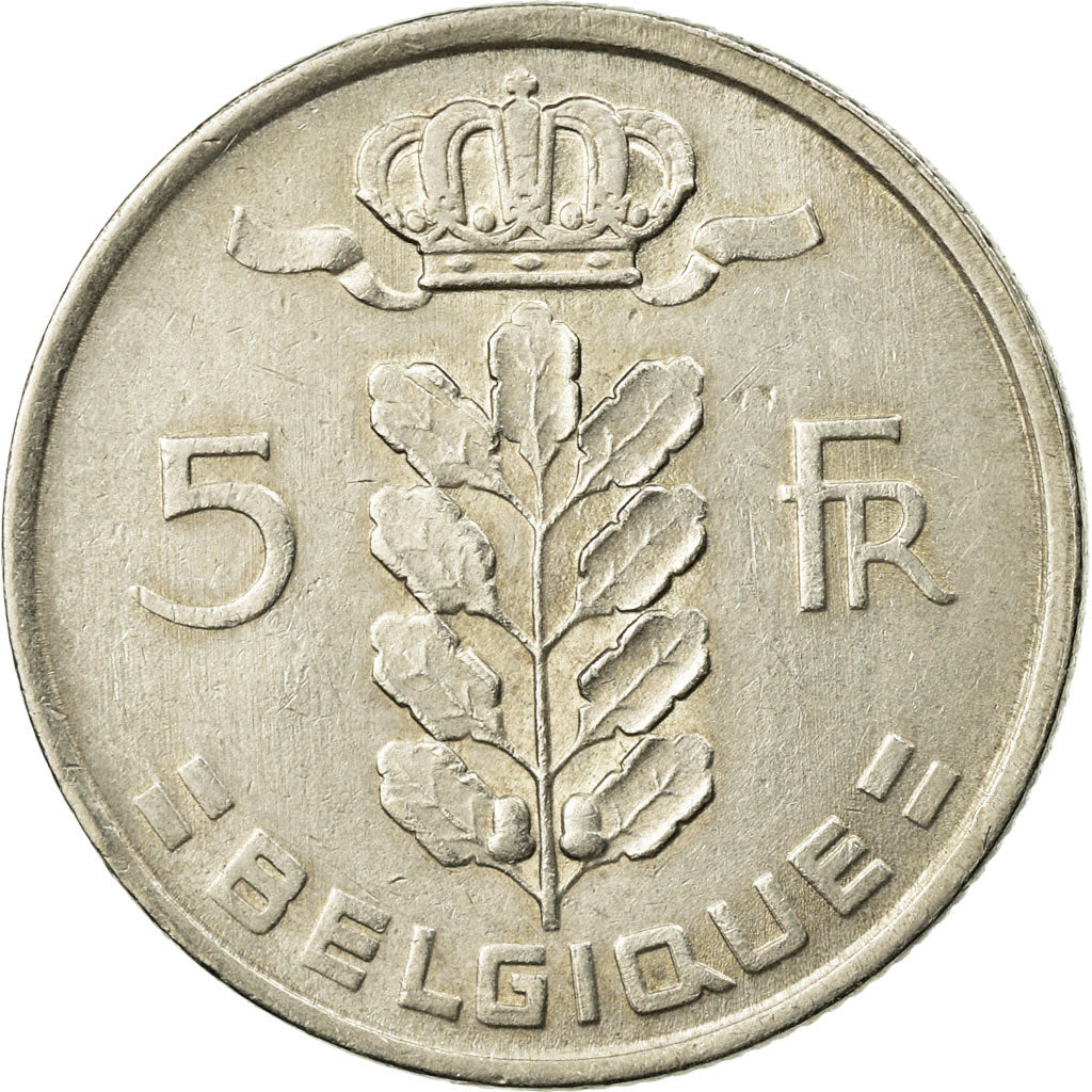 Moneda, Bélgica, 5 Francs, 5 Frank, 1975, EBC, Cobre - níquel, KM:134.1