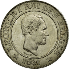 Coin, Belgium, Leopold I, 20 Centimes, 1861, AU(50-53), Copper-nickel, KM:20