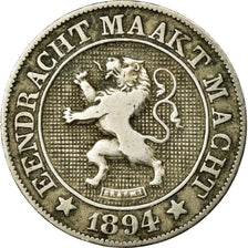 Moneta, Belgio, Leopold II, 10 Centimes, 1894, BB, Rame-nichel, KM:43