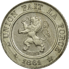 Coin, Belgium, Leopold I, 10 Centimes, 1861, AU(55-58), Copper-nickel, KM:22