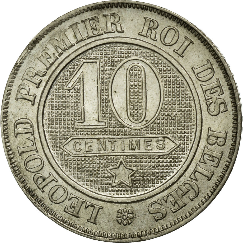 Coin, Belgium, Leopold I, 10 Centimes, 1861, AU(55-58), Copper-nickel, KM:22