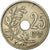 Moeda, Bélgica, 25 Centimes, 1908, EF(40-45), Cobre-níquel, KM:62