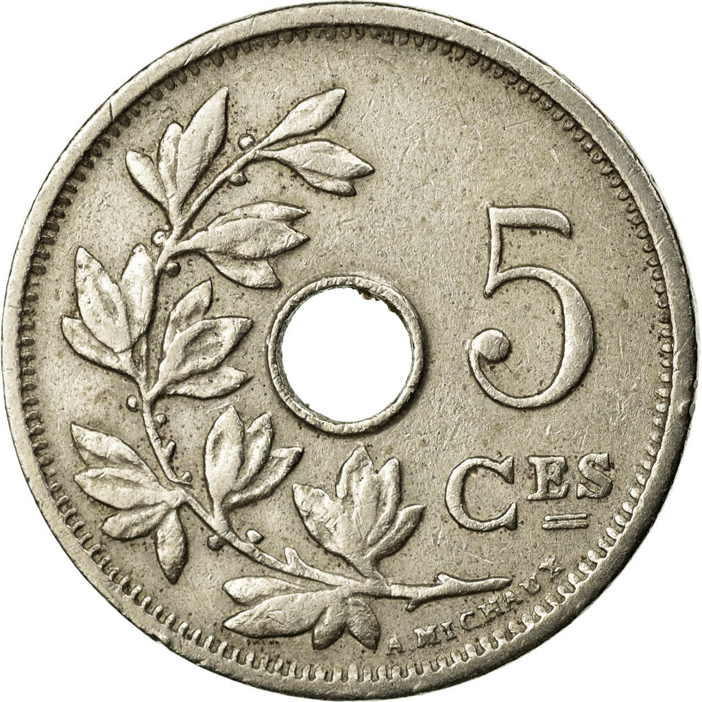 Coin, Belgium, 5 Centimes, 1906, EF(40-45), Copper-nickel, KM:54