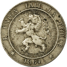 Coin, Belgium, Leopold I, 5 Centimes, 1864, VF(30-35), Copper-nickel, KM:21