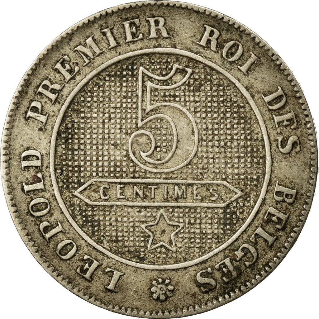 Coin, Belgium, Leopold I, 5 Centimes, 1864, VF(30-35), Copper-nickel, KM:21