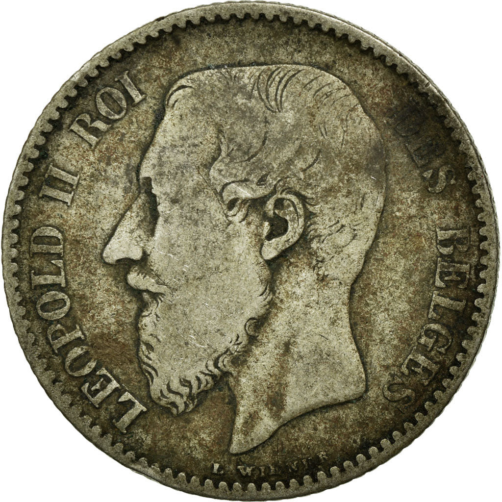 Coin, Belgium, Leopold II, Franc, 1886, F(12-15), Silver, KM:28.1