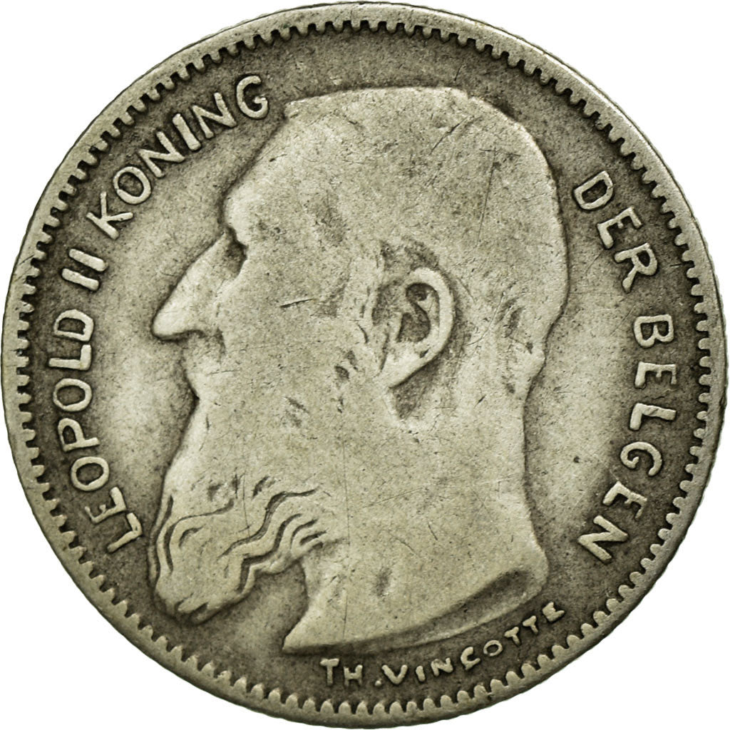 Coin, Belgium, 50 Centimes, 1907, VF(20-25), Silver, KM:61.1