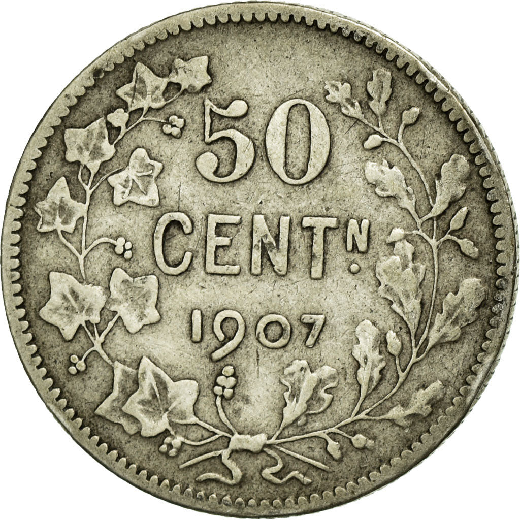 Coin, Belgium, 50 Centimes, 1907, VF(20-25), Silver, KM:61.1