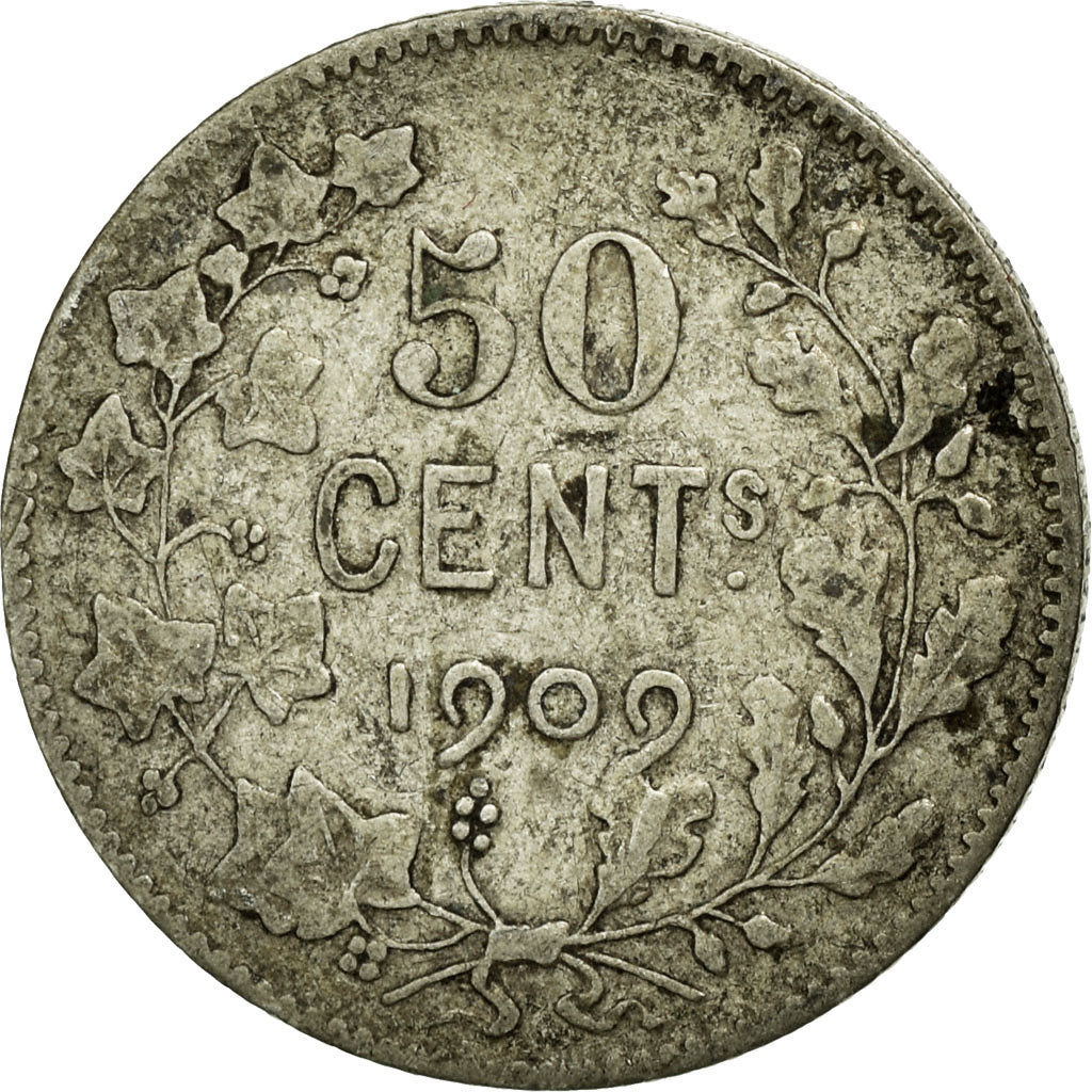 Coin, Belgium, 50 Centimes, 1909, F(12-15), Silver, KM:60.1