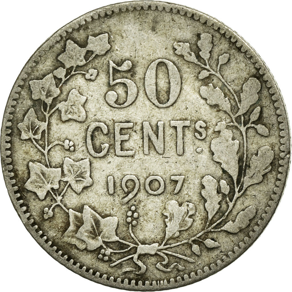 Coin, Belgium, 50 Centimes, 1907, VF(20-25), Silver, KM:60.1