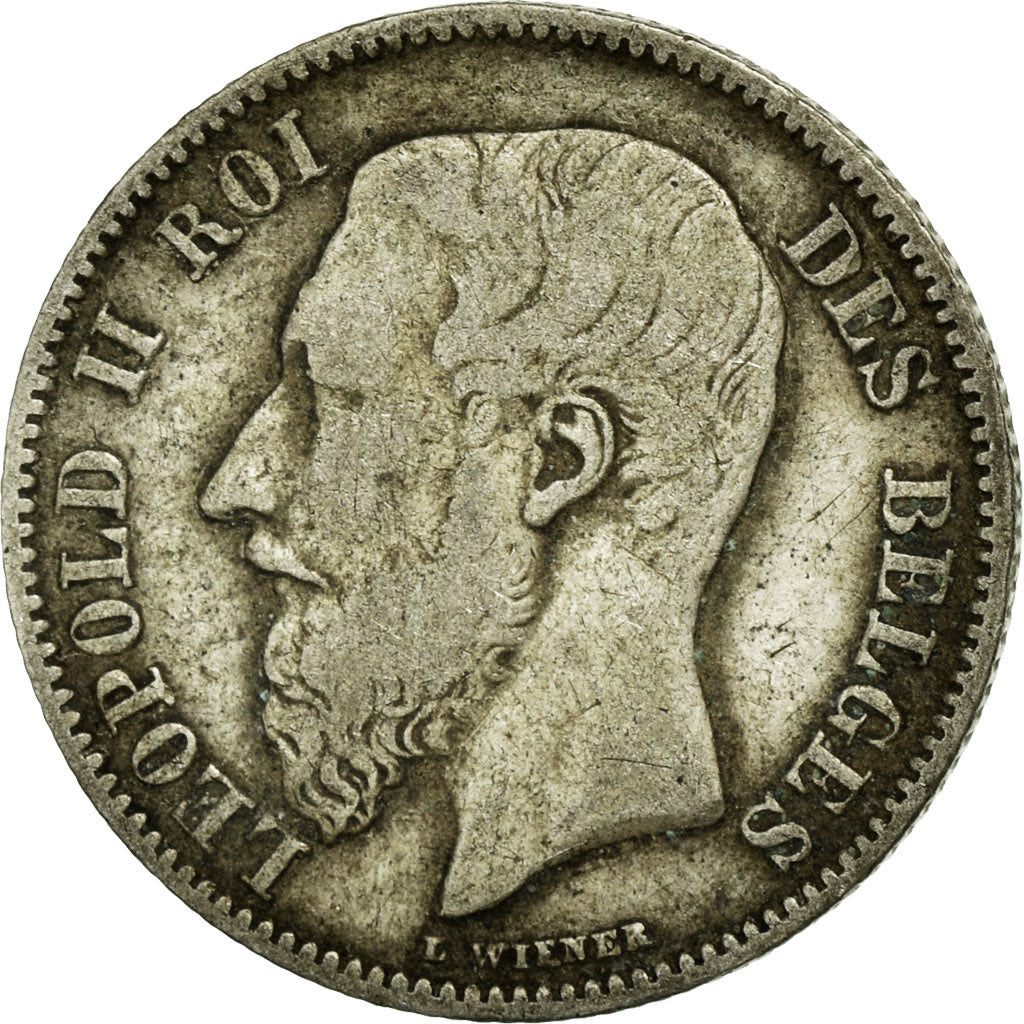 Coin, Belgium, Leopold II, 50 Centimes, 1898, VF(20-25), Silver, KM:26