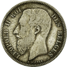 Coin, Belgium, Leopold II, 50 Centimes, 1898, VF(20-25), Silver, KM:26