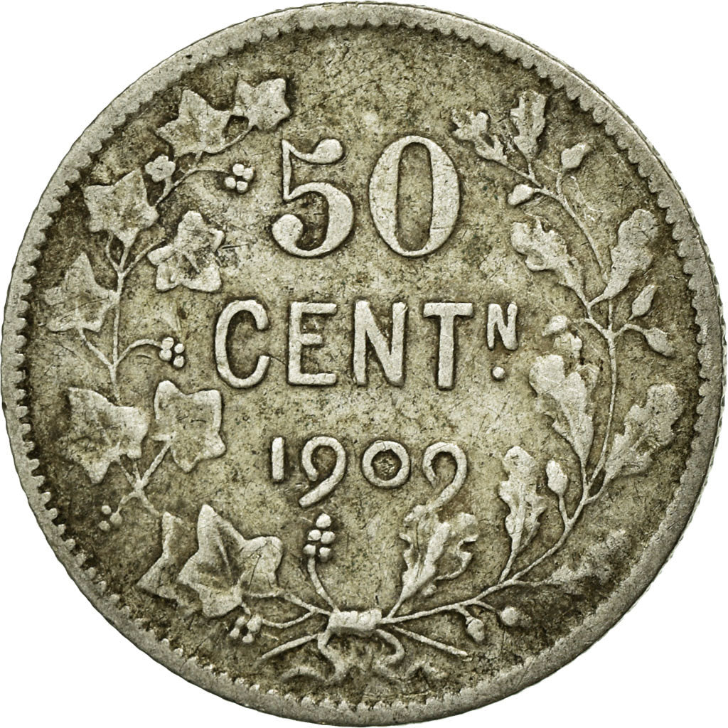 Coin, Belgium, 50 Centimes, 1909, VF(20-25), Silver, KM:61.1