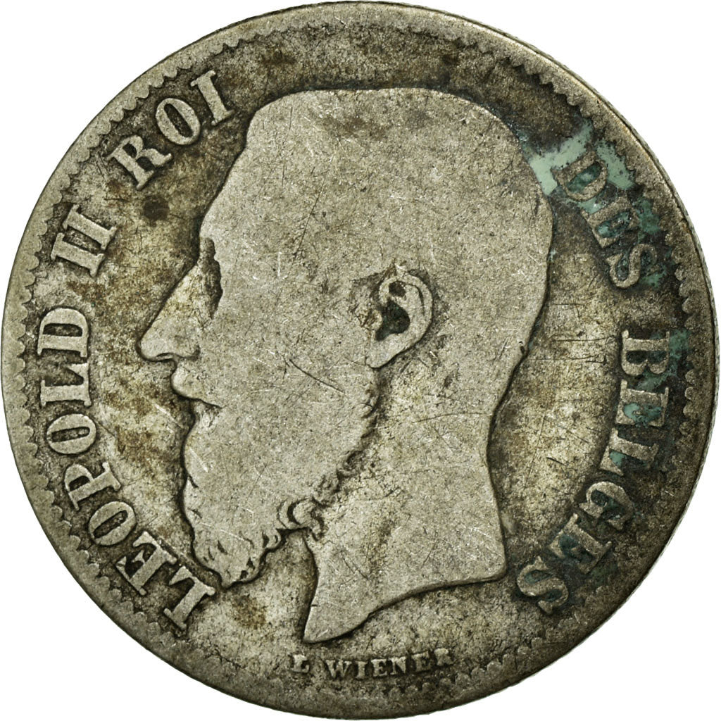 Coin, Belgium, Leopold II, 50 Centimes, 1899, F(12-15), Silver, KM:26