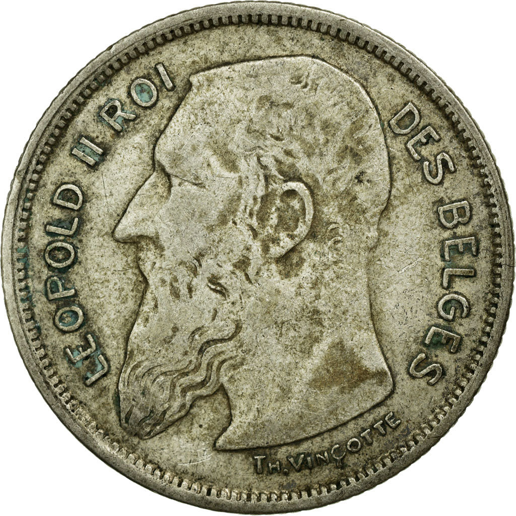 Coin, Belgium, 2 Francs, 2 Frank, 1909, VF(30-35), Silver, KM:58.1