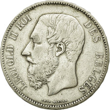 Coin, Belgium, Leopold II, 5 Francs, 5 Frank, 1867, VF(30-35), Silver, KM:24