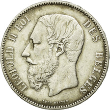 Coin, Belgium, Leopold II, 5 Francs, 5 Frank, 1869, EF(40-45), Silver, KM:24
