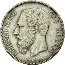 Coin, Belgium, Leopold II, 5 Francs, 5 Frank, 1874, VF(30-35), Silver, KM:24