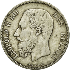 Coin, Belgium, Leopold II, 5 Francs, 5 Frank, 1875, VF(30-35), Silver, KM:24