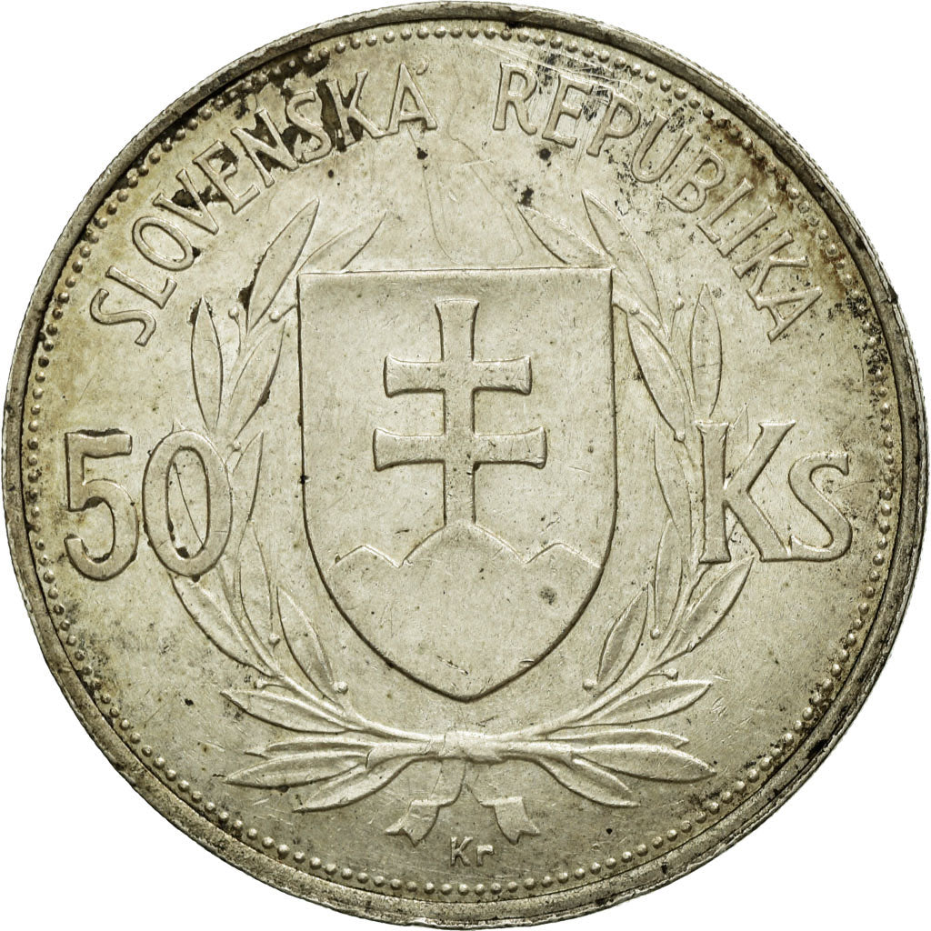 Coin, Slovakia, 50 Korun, 1944, VF(20-25), Silver, KM:10