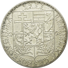 Coin, Czechoslovakia, 20 Korun, 1933, EF(40-45), Silver, KM:17