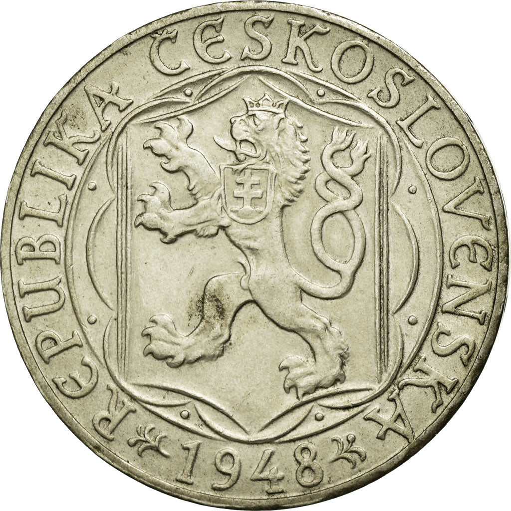 Coin, Czechoslovakia, 100 Korun, 1948, EF(40-45), Silver, KM:27