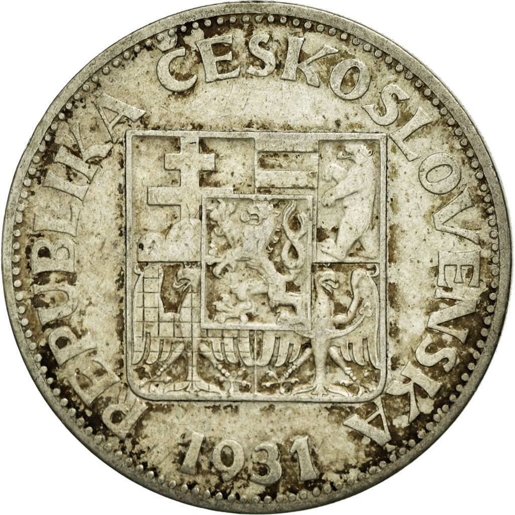 Coin, Czechoslovakia, 10 Korun, 1931, VF(30-35), Silver, KM:15